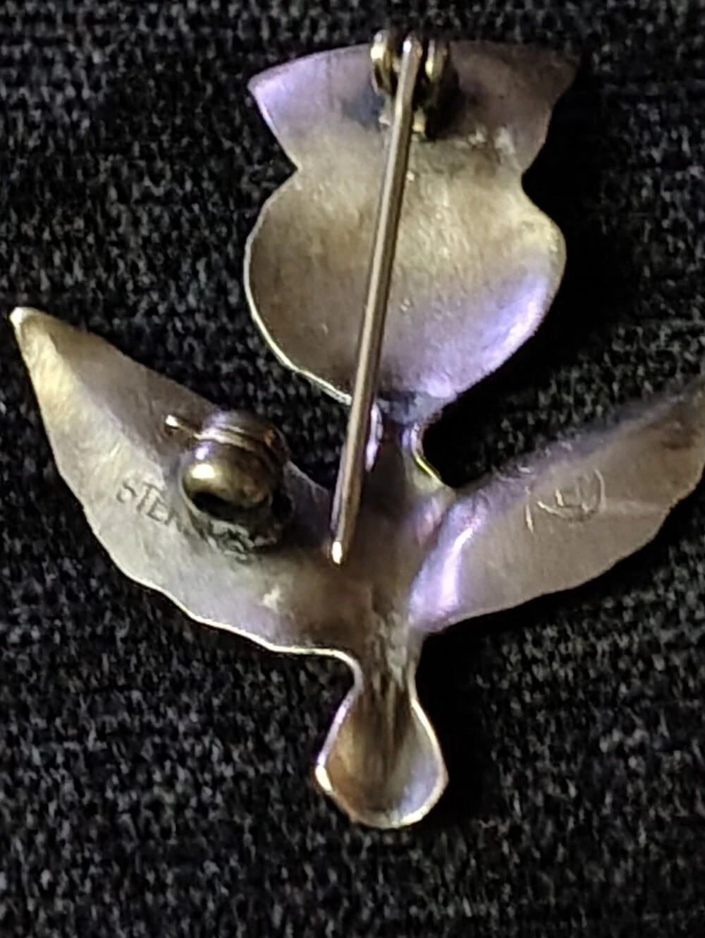 Vtg. Stuart Nye Sterling Silver Scottish Thistle Brooch